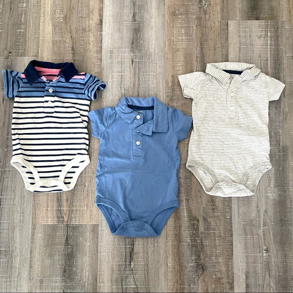 Carters onesie polos - set of 3